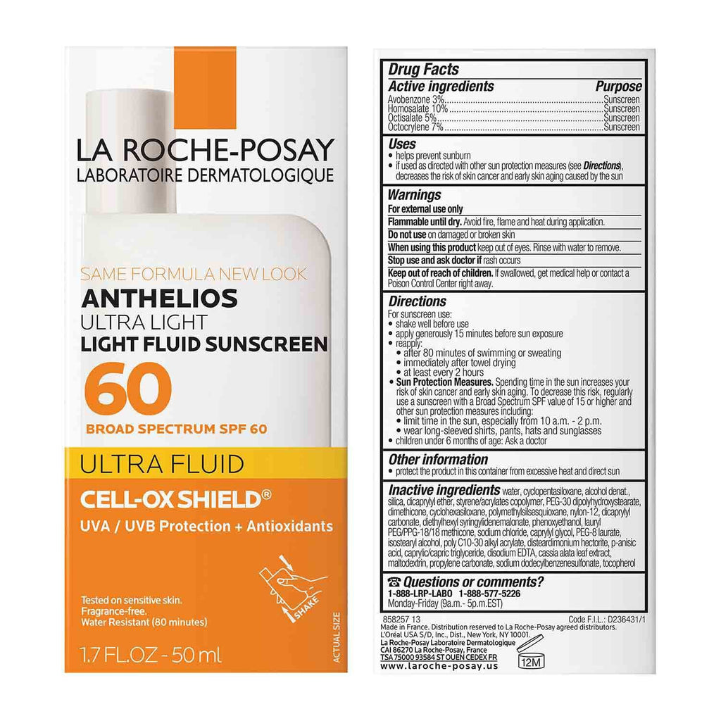 Anthelios Ultra Light Fluid Facial Sunscreen SPF 60