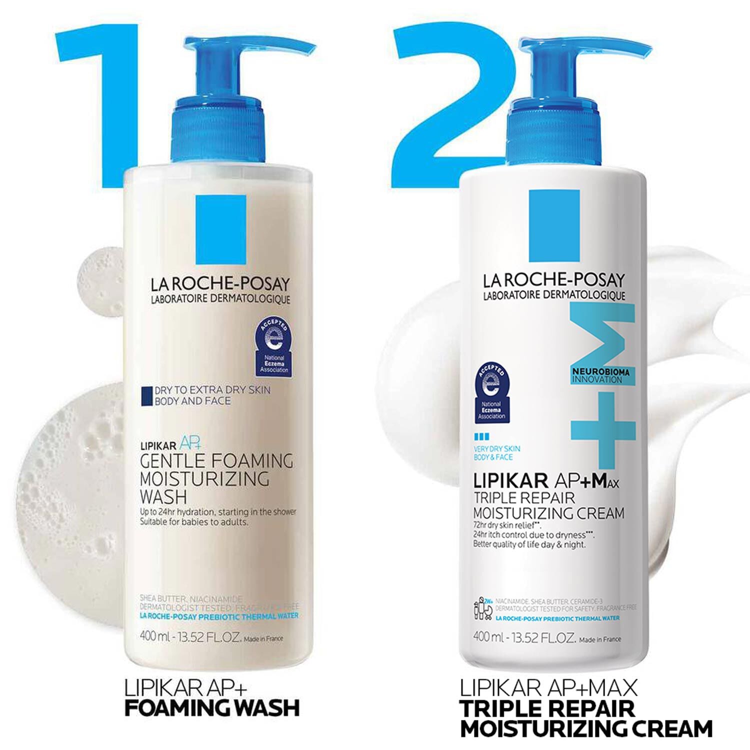 Lipikar AP+ Body Wash & AP+M Moisturizing Cream Set