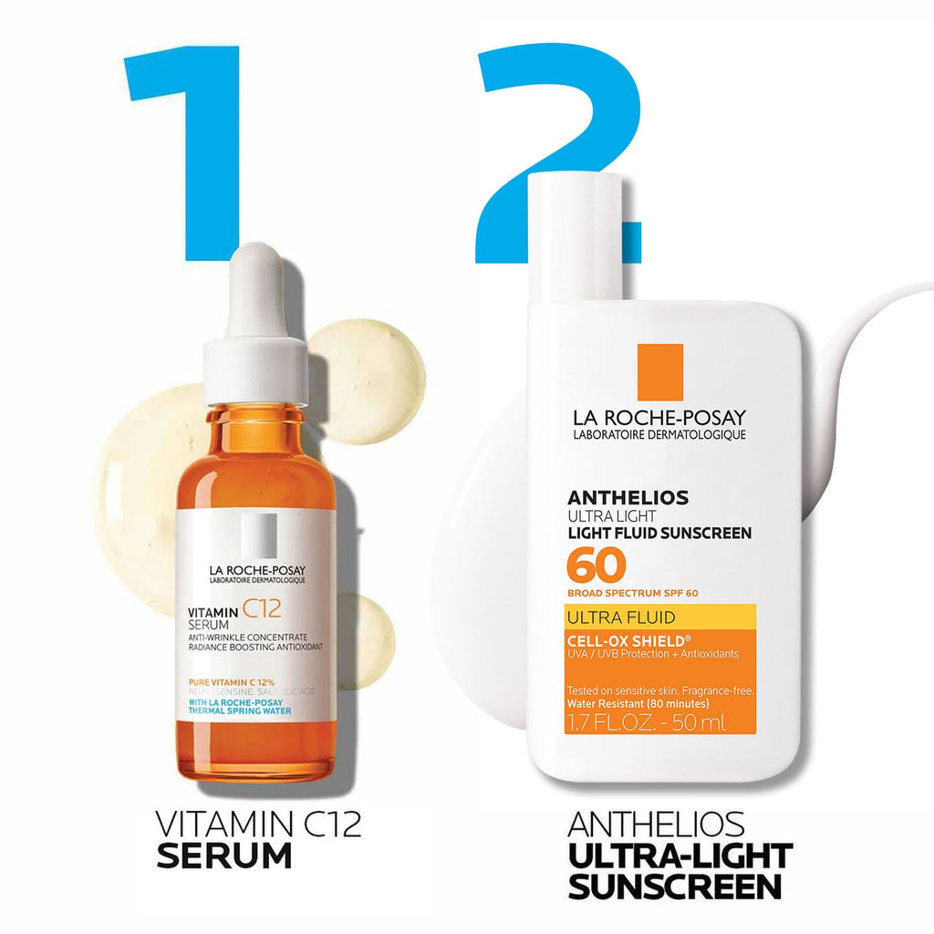 Vitamin C12 Serum & Anthelios Ultra-Light Sunscreen SPF 60